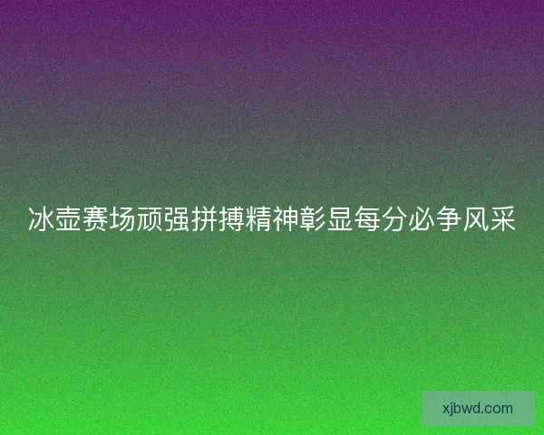 冰壶赛场顽强拼搏精神彰显每分必争风采 冰壶赛场顽强拼搏精神彰显每分必争风采